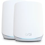 Netgear Orbi RBK762S Banda tripla (2.4 GHz/5 GHz/5 GHz) Wi-Fi 6 (802.11ax) Bianco 5 Interno, Router di rete bianco, Bianco, Interno, Sistema Mesh, 350 m², Banda tripla (2.4 GHz/5 GHz/5 GHz), Wi-Fi 6 (802.11ax)