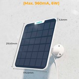Reolink 6975253985388 pannello solare 6 W bianco, 6 W, 6 V, 0,96 A, IP65, USB tipo-C, 4 m
