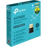 TP-Link Archer TX20U Nano WLAN 1800 Mbit/s, Adattatore Wi-Fi Wireless, USB, WLAN, Wi-Fi 6 (802.11ax), 1800 Mbit/s, Nero