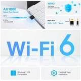 TP-Link Archer TX20U Nano WLAN 1800 Mbit/s, Adattatore Wi-Fi Wireless, USB, WLAN, Wi-Fi 6 (802.11ax), 1800 Mbit/s, Nero