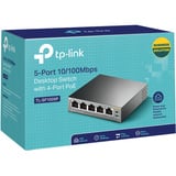 TP-Link TL-SF1005P Non gestito Fast Ethernet (10/100) Supporto Power over Ethernet (PoE) Nero, Interruttore Non gestito, Fast Ethernet (10/100), Full duplex, Supporto Power over Ethernet (PoE)