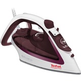 Tefal EasyGliss Plus FV5714 ferro da stiro Ferro da stiro a secco e a vapore Durilium 2400 W Bordeaux, Bianco bianco/Viola, Ferro da stiro a secco e a vapore, Durilium, 2 m, 190 g/min, Bordeaux, Bianco, 45 g/min