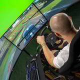 Thermaltake G15 Volante da corsa a trasmissione diretta con pedali Bundle, Set simulatore Nero