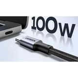 UGREEN 70427 cavo USB USB 2.0 1 m USB C 0,48 Gbit/s 100 W Nero, Argento Nero, 1 m, USB C, USB C, USB 2.0, 0,48 Gbit/s, Nero, Argento