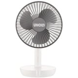 Unold Breezy, Ventilatore bianco/grigio, Ventilatore domestico con pale, Grigio, Bianco, Tavolo, Plastica, Pulsanti, Bianco