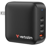 Verbatim Caricatore Mini-GaN 165W 4 Porte, Caricabatterie Nero