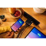 Verbatim Caricatore Mini-GaN 165W 4 Porte, Caricabatterie Nero