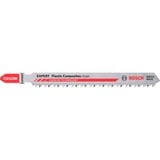 Bosch 2 608 900 566 lama per sega a gattuccio, sega a traforo e sega universale Lama per seghetto alternativo Carburo 3 pz Lama per seghetto alternativo, Plastica, Carburo, Grigio, 3,3 mm, 6,5 cm