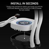 Corsair NAUTILUS RS modulo LCD, Visualizzazione bianco