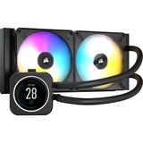 Corsair Wasserkühler ICue H100i Elite LCD Processore Raffreddatore di liquidi tutto in uno Nero 1 pz Nero, Raffreddatore di liquidi tutto in uno, Nero