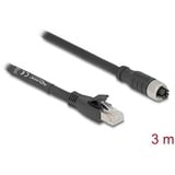 DeLOCK Cavo M12 codificato X presa 8 pin > spina RJ-45, Cat.5e S/FTP Nero