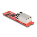 DeLOCK Convertitore M.2 Key B+M connettore a 1 x RJ45 porta LAN 2,5 Gigabit orizzontale, Scheda di rete 