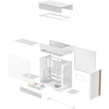 DeepCool CL660 WH, Chassis Tower bianco/legno