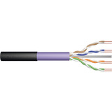 Digitus Cavo da interro Cat.6 U/UTP simplex professionale, Eca, guaina in PE viola/Nero