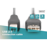 Digitus Cavo di collegamento USB 2.0 USB-A (spina) > USB-B (spina) Nero