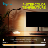 Digitus Lampada da scrivania LED, Luce LED Nero