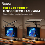 Digitus Lampada da scrivania LED, Luce LED Nero