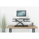 Digitus Supporto da scrivania ergonomico Nero, Libera installazione, Regolazione altezza, Nero