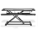 Digitus Supporto da scrivania ergonomico, Base per monitor Nero, Libera installazione, Regolazione altezza, Nero