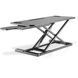 Digitus Supporto da scrivania ergonomico, Base per monitor Nero, Libera installazione, Regolazione altezza, Nero