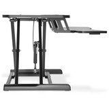 Digitus Supporto da scrivania ergonomico, Base per monitor Nero, Libera installazione, Regolazione altezza, Nero