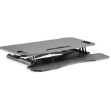 Digitus Supporto da scrivania ergonomico, Base per monitor Nero, Libera installazione, Regolazione altezza, Nero
