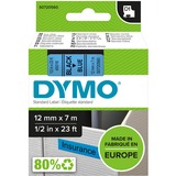 Dymo D1 - Standard Etichette - Nero su blu - 12mm x 7m Nero su blu, Poliestere, Belgio, -18 - 90 °C, DYMO, LabelManager, LabelWriter 450 DUO