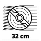 EINHELL GE-CM 18/32 Li-Solo Tagliaerba a spinta Batteria Nero, Rosso rosso/Nero, Tagliaerba a spinta, 180 m², 32 cm, 30 cm, 70 cm, 25 L