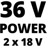 EINHELL GE-CM 36/33 Li (2x2,5Ah) Tagliaerba a spinta Batteria Nero, Rosso rosso/Nero, 5Ah), Tagliaerba a spinta, 33 cm, 2,5 cm, 6,5 cm, 30 L, 4 ruota(e)