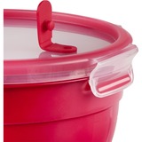 Emsa Clip & Micro Contenitore Rotondo Microonde, Rosso, 2,6 L rosso, Rosso, 2,6 L, Scatola, Rotondo, 2,6 L, Rosso, Trasparente, Plastica, Germania