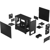 Fractal Design Pop Mini Silent Mini Tower Nero, Chassis Tower Nero, Mini Tower, PC, Nero, micro ATX, Mini-ITX, Acciaio, 17 cm