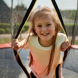 HUDORA Fantastic Trampolino 250V, Attrezzature per il fitness Nero/Rosso