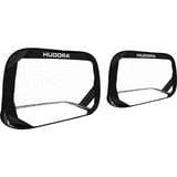 HUDORA Set da 2 porte da calcio Pop Up, Obiettivo di gioco del calcio Nero