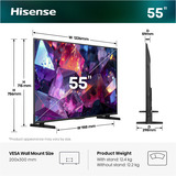 Hisense 55E7S PRO Televisore Hi-QLED, QLED TV Nero/grigio scuro