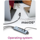 ICY BOX IB-HUB1742CR-C2PD USB 3.2 Gen 2 (3.1 Gen 2) Type-A + Type-C 10000 Mbit/s Nero, Docking station celeste, USB 3.2 Gen 2 (3.1 Gen 2) Type-A + Type-C, USB 3.2 Gen 2 (3.1 Gen 2) Type-A, USB 3.2 Gen 2 (3.1 Gen 2) Type-C, MicroSD (TransFlash), MicroSDHC, MicroSDXC, SD, SDHC, SDXC, 10000 Mbit/s, Nero, Alluminio