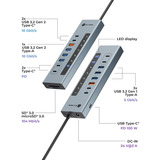 ICY BOX IB-HUB1742CR-C2PD, Docking station celeste