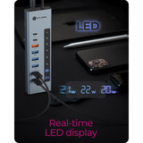 ICY BOX IB-HUB1742CR-C2PD, Docking station celeste