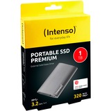 Intenso 1TB Premium Edition 1000 GB Antracite antracite, 1000 GB, 1.8", USB tipo A, 3.2 Gen 1 (3.1 Gen 1), 320 MB/s, Antracite