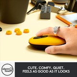 Logitech POP Mouse Wireless con Emoji personalizzabili, Tecnologia SilentTouch, Precisione e Velocità, Design Compatto, Bluetooth, USB, Multidispositivo, Compatibile OS - Blast giallo/Nero, Tecnologia SilentTouch, Precisione e Velocità, Design Compatto, Bluetooth, USB, Multidispositivo, Compatibile OS - Blast, Ambidestro, Ottico, RF senza fili + Bluetooth, 4000 DPI, Giallo