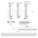 Philips Hue Perifo kit con 3 lampade a sospensione, Lampada bianco, Philips Hue White and Color ambiance Perifo kit con 3 lampade a sospensione, Luce a sospensione intelligente, Bluetooth, Bianco, LED integrato, Metallo, Sintetico, Lampadina/e non sostituibile/i