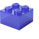 Room Copenhagen LEGO Storage Brick 4 Top Lid Glitter, Scatola di immagazzinaggio viola/trasparente