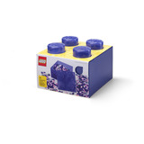 Room Copenhagen LEGO Storage Brick 4 Top Lid Glitter, Scatola di immagazzinaggio viola/trasparente