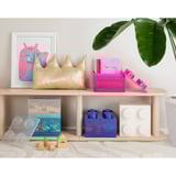 Room Copenhagen LEGO Storage Brick 4 Top Lid Glitter, Scatola di immagazzinaggio viola/trasparente
