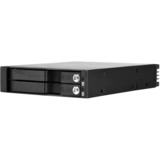 SilverStone SST-FS202B contenitore di unità di archiviazione 2.5" Enclosure HDD/SSD Nero Nero, 2.5", SAS, SATA, SATA, Enclosure HDD/SSD, Nero, Alluminio