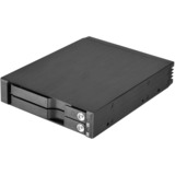 SilverStone SST-FS202B contenitore di unità di archiviazione 2.5" Enclosure HDD/SSD Nero Nero, 2.5", SAS, SATA, SATA, Enclosure HDD/SSD, Nero, Alluminio