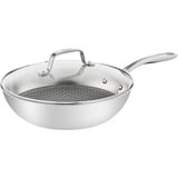 Tefal Eternal Mesh Wok/padella per cottura al salto Rotondo accaio, Rotondo, Wok/padella per cottura al salto, Acciaio inossidabile, Acciaio inossidabile, 250 °C, Alluminio, Acciaio inossidabile