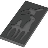 Wera 9880 Inserto in schiuma per set di pinze KNIPEX 1, vuoto, Deposito Nero/grigio