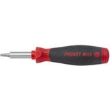 Wiha Cacciavite con caricatore di punte PocketMax magnetico Nero/Rosso
