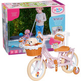 ZAPF Creation BABY born Bicicletta con Lucky, Accessori della bambola 