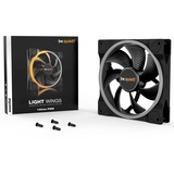 be quiet! Light Wings | 140mm PWM Case per computer Ventilatore 14 cm Nero 1 pz Nero, Ventilatore, 14 cm, 1500 Giri/min, 23,3 dB, 56 pdc/min, 95,14 m³/h